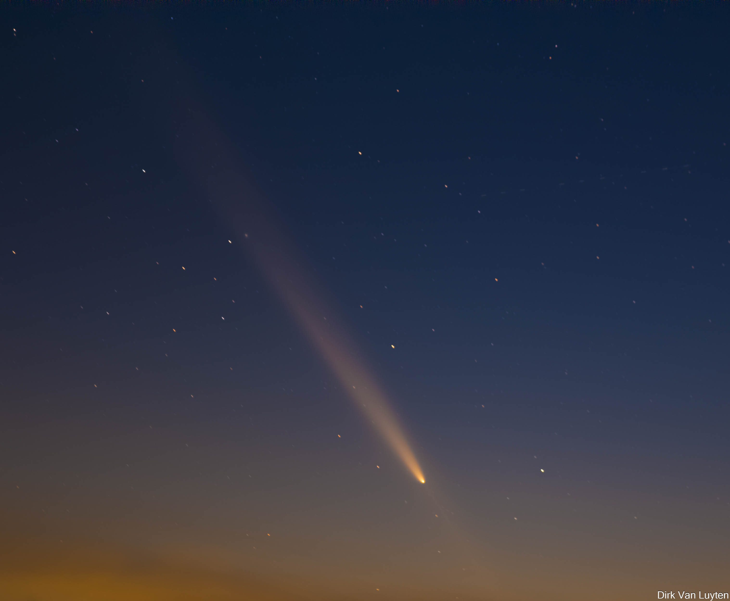 Visualizzazione della cometa serale Tsuchenshan-Atlante | Osservatorio Generale Urania